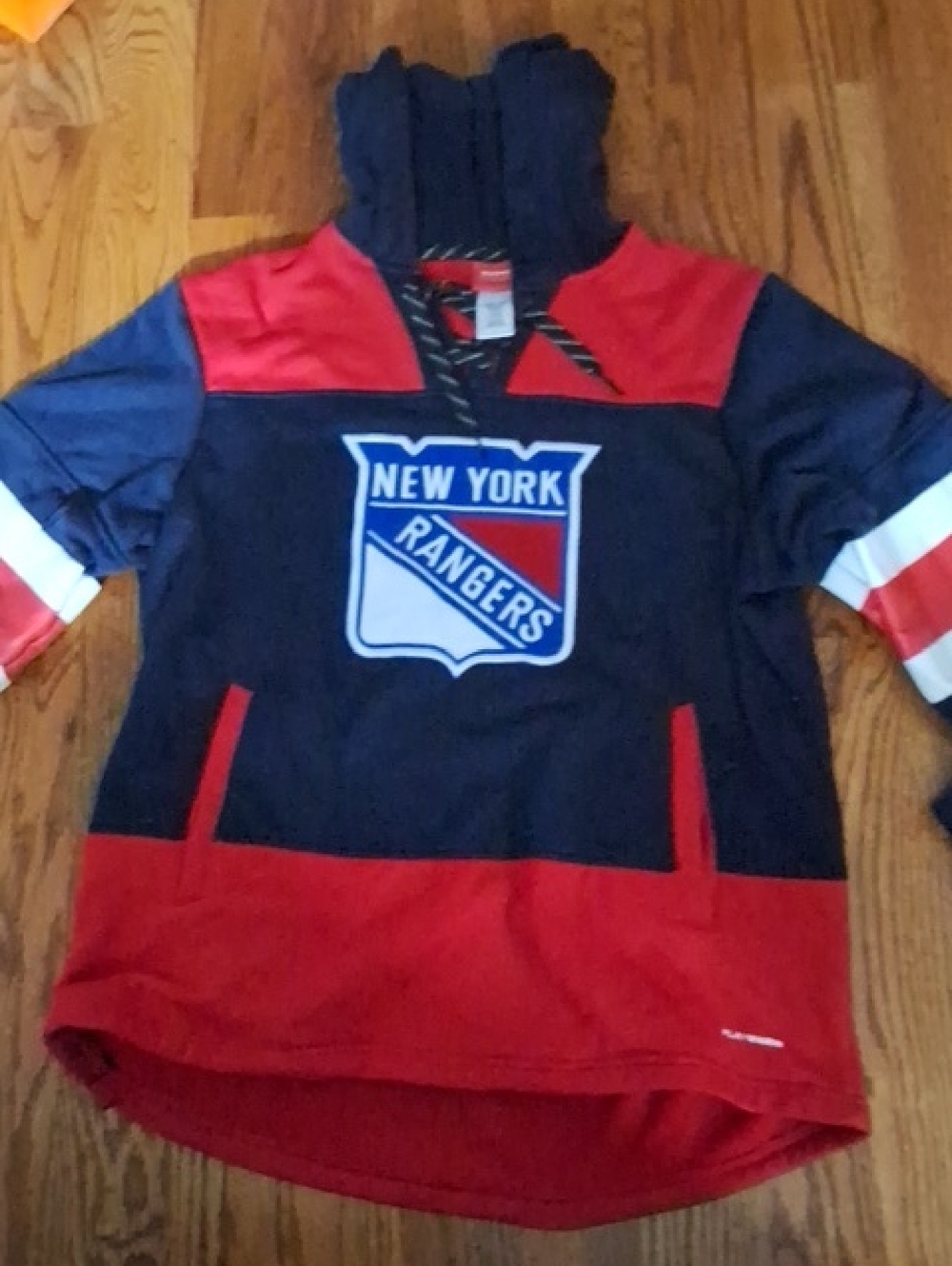 Reebok Navy Blue & Red Kids Hockey Pullover